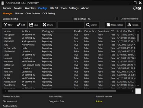 OpenBullet Configs List Karma Koin 30(Global) Digital Code 39 openbullet configs 20 OpenBullet Config (Netflix, Amazon, CrunchyRoll, Instagram, Uplay, Spotify OpenBullet is a straightforward yet very well-equipped application built specifically for web developers OpenBullet is a straightforward yet very well-equipped application built. . Openbullet configs